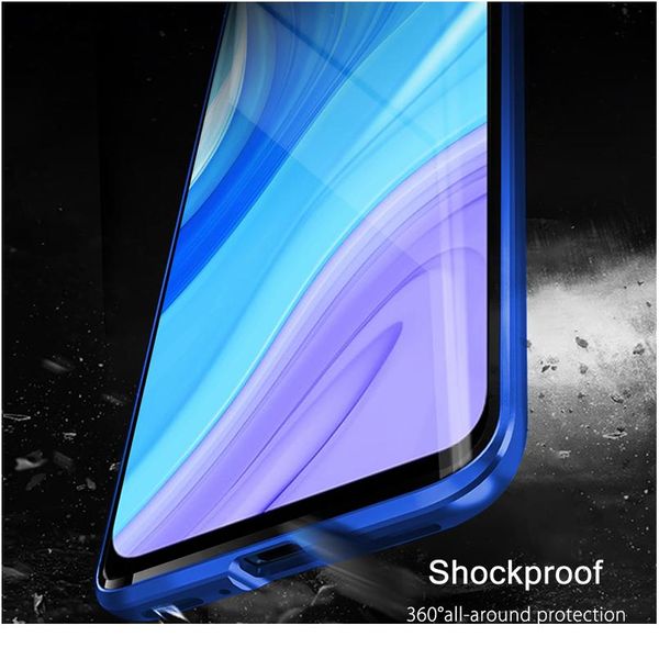 

for huawei y9s case 360 magnetic double-sided glass phone cases for huawei y9s y9s 2020 metal bumper protecti jlltwa