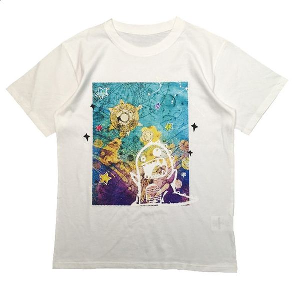 

street fashion mens t shirt 20ss character starry tennis short sleeves t shirts men and women couples style hip hop tee, White;black