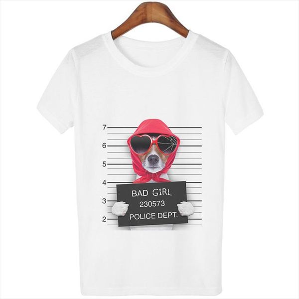 

2020 summer women t shirt vintage dog harajuku femme kawaii смешные собаки печати эстетическая тенниску vogue streetwear hipster tops tee, White