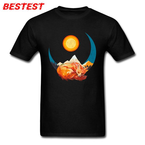 

hibernating fox tshirt summer for fabric high street tees short sleeve coupons clothing sport hooded sweatshirt hoodie men t shirt