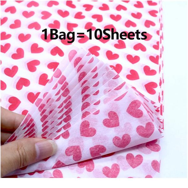 

10sheets/bag 50x66cm printed gift packaging craft tissue paper flower wrapping paper roll wine shirt shoes clothing jlldwq