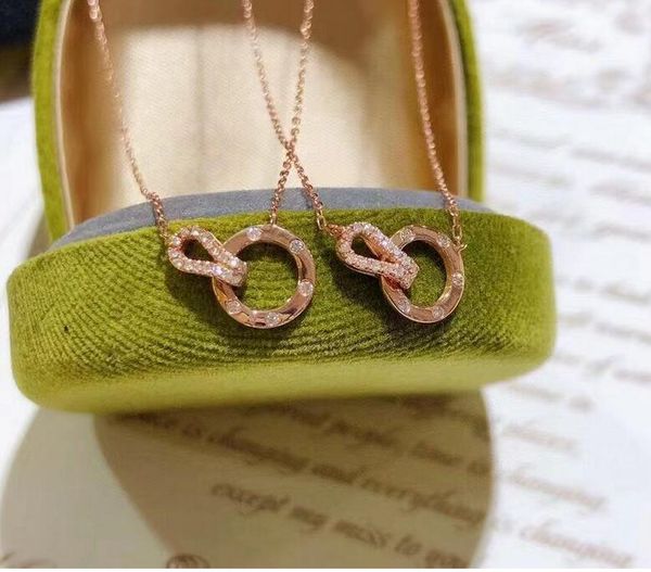

new arrival unique luxury jewelry 925 sterling silver&rose gold fill circle pendant pave white sapphire cz diamond women clavicle necklace