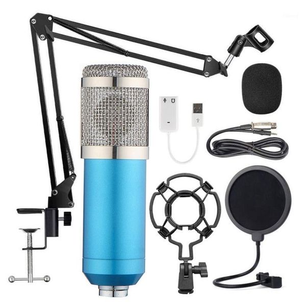 

bm-800 hanging microphone kit, live broadcast recording large diaphragm condenser microphone set (blue)1