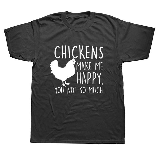 

sport chickens make me happy you not so much funny t shirt tshirt men cotton short sleeve i love my ladies chicken farmers t-shirt top