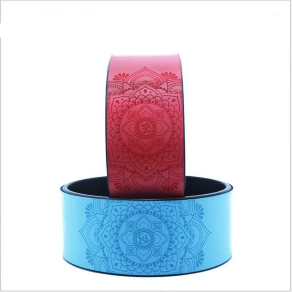 

yoga circles pu 32 * 13cm printed circle professional pilates wheel waist whape bodybuilding gym exercise back training tool1