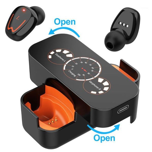 

wireless headphones bluetooth 5.0 earphones tws-stereo earbuds ipx7 waterproof sport headset led digital display with hd mic1
