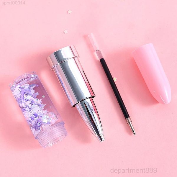 

a-creative gel lipstick shaped oil quicksand girl signature pen small fresh portable student ballpoint pens owf2262