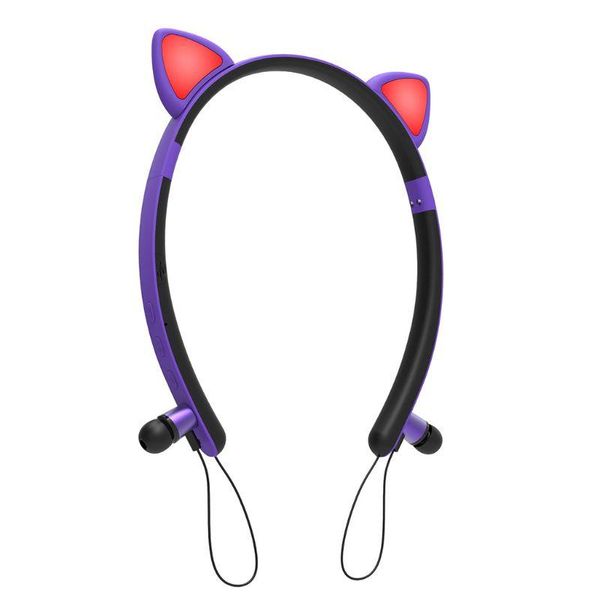 

cute cat headsets portable wireless bluetooth magnetic headphones for girl gifts
