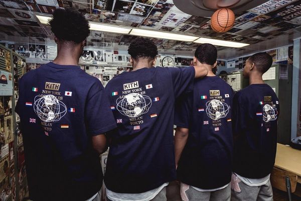 

20ss new kith t shirt world fair love thy city embroidery flag kith tee men women 1:1 ballgame star, White;black