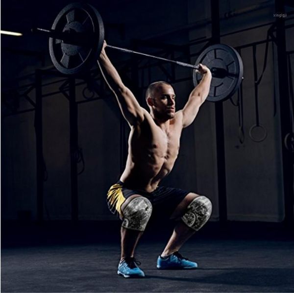 

elbow & knee pads sleeves (1 pair) support compression for weightlifting, powerlifting crossfit - 7mm neoprene sleeve the squats1, Black;gray