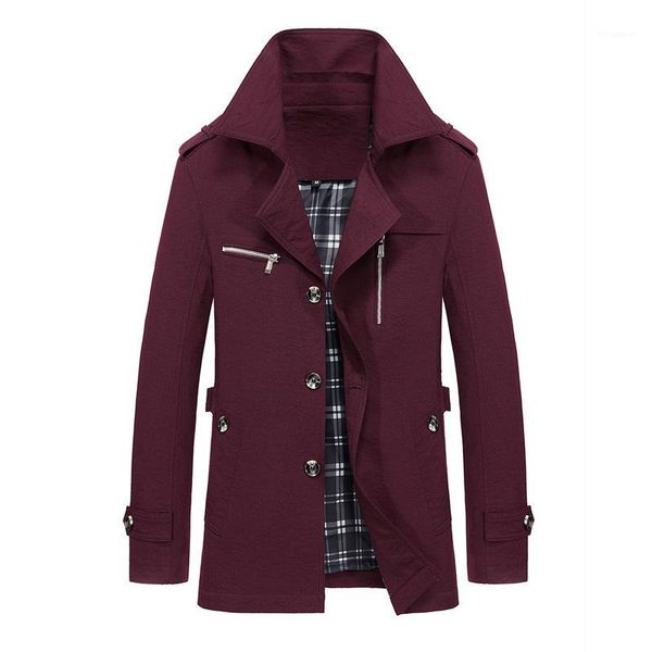 

new men fashion jacket coat spring men's casual fit wild overcoat jacket solid color trench coat male1, Black;brown