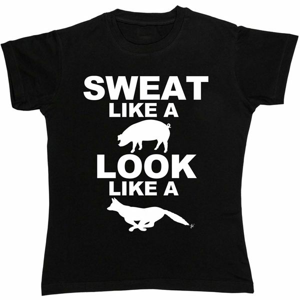 

sweat like a pig look like a fox gym work out boyfriend fit big tall hoodie designers t shirts sweatshirt