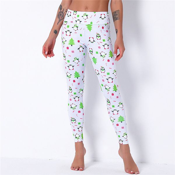 

christmas gift women fitness leggings animal printing casual leggings christmas tree printed pants mujer gym pants leggings c1019, Gray