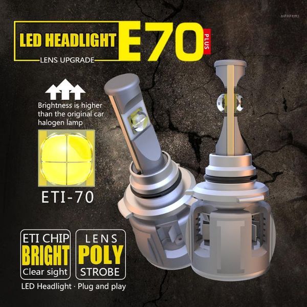 

original e70 h11 h7 led headlight bulb h4 led h8 3 9005 9006 4 d4s d2s d1s d3s headlamp fog light 12000lm 6000k eti chip1