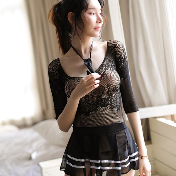 

woman lingeries lace pajamas lingerie pyjama womens underwear clothing pyjamas woman bodysuit lingeries summer lingeries, Black;white