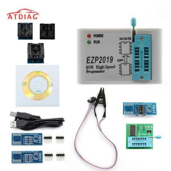 

code readers & scan tools ezp2021 high-speed ezp 2021 usb spi programmer support24 25 93 eeprom flash bios chip + soic8 sop8 test clip1