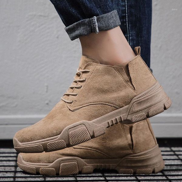 

mazefeng men boots new lace up men shoes non-slip wearable large size casual shoes plus retro trend men's fashion boots 20201, Black
