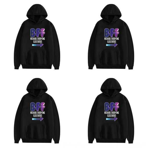 

zxsnh new sweater selling sky star letter english 2020 bff arrow hooded and and women's sweater autumn men's winter q6p9h, Black