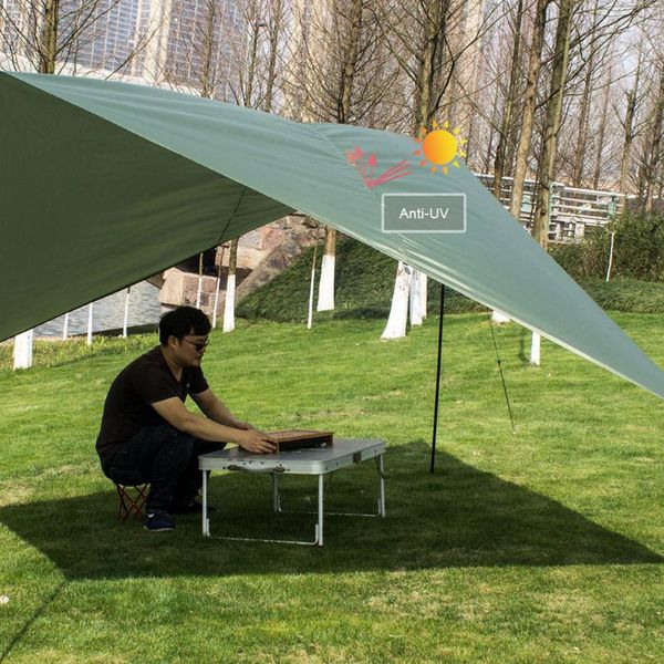 

awning waterproof tarp tent shade ultralight garden canopy sunshade outdoor camping hammock rain beach moisture-proof mat