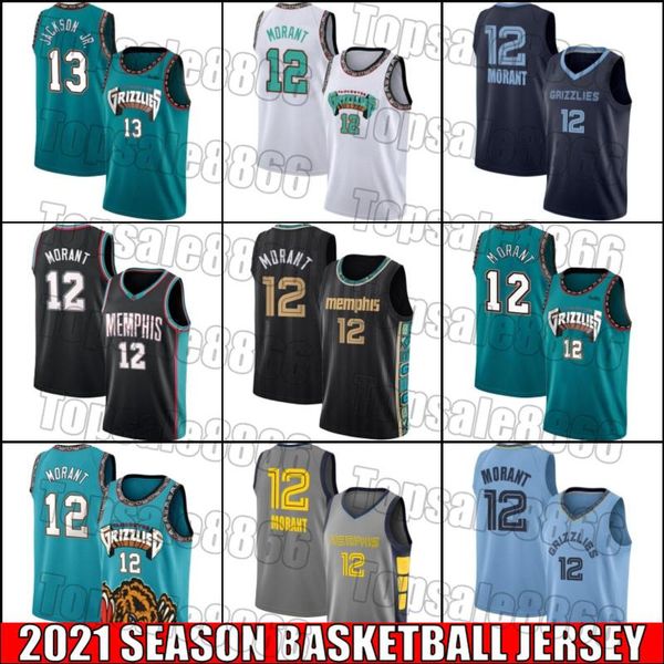 

ja morant jersey memphis grizzlies jersey jaren 13 jackson jr. vancouver 2021 city edition jersey uniform s54xc, Black;red