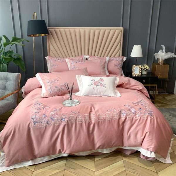 

bedding sets 80 egyptian cotton set luxury embroidery bed high density duvet cover sheet spread flat pillowcases