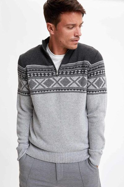 

defacto man pullover, White;black