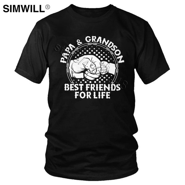 

super papa and grandson friends for life men's short sleeve tee father's day gift large size hooded sweatshirt hoodie men t shirt