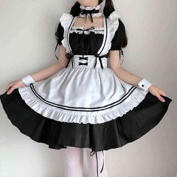

lovely maid cosplay womens dress costume animation show japanese outfit clothes femme robe harajuku ladies dresses, Black;gray