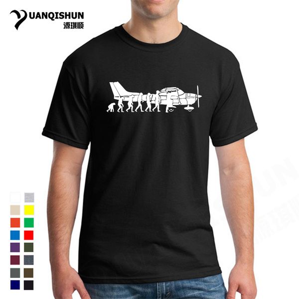 

sport men brand evolution cessna pilot aircraft tshirt 16 colors cotton o-neck tee flugzeug flug airplane t-shirt