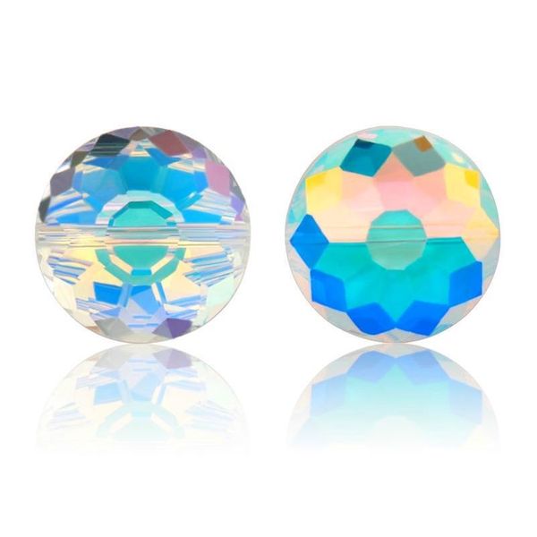 

11mm super shiny faceted crystal beads flat round glass beads wheel loose spacer beads for jewelry making d qylaqv