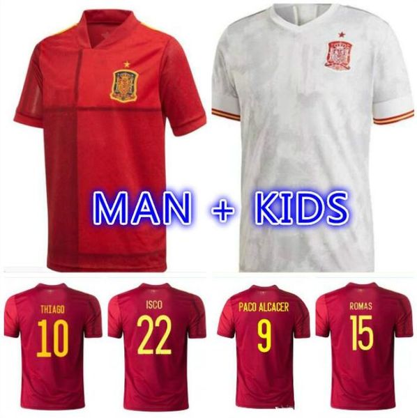 

2020 2021 spain soccer jerseys ramos thiago 20 21 national team diego costa rodri men kids football shirt camisetas de futbol player version, Black;yellow