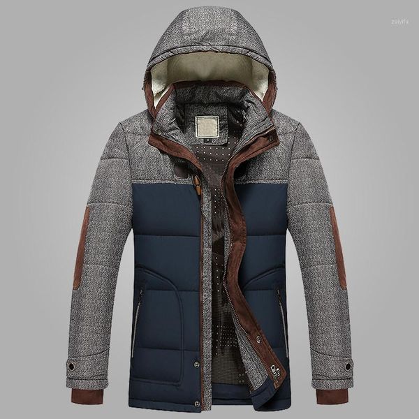 

mens coat parkas with hooded warm casaco masculino brand winter jacket men fashion m-5xl new arrival casual slim cotton thick1, Black