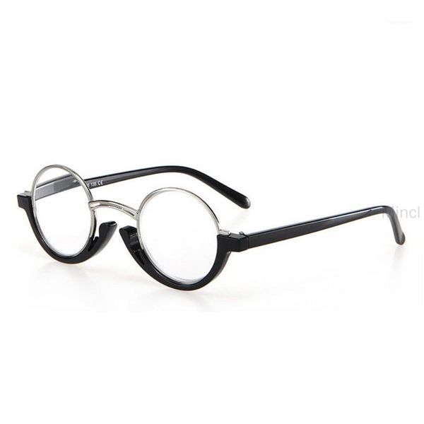 

sunglasses titanium alloy round half-frame circle pochromic reading glasses ultralight retro diopter farsighted fml1, White;black