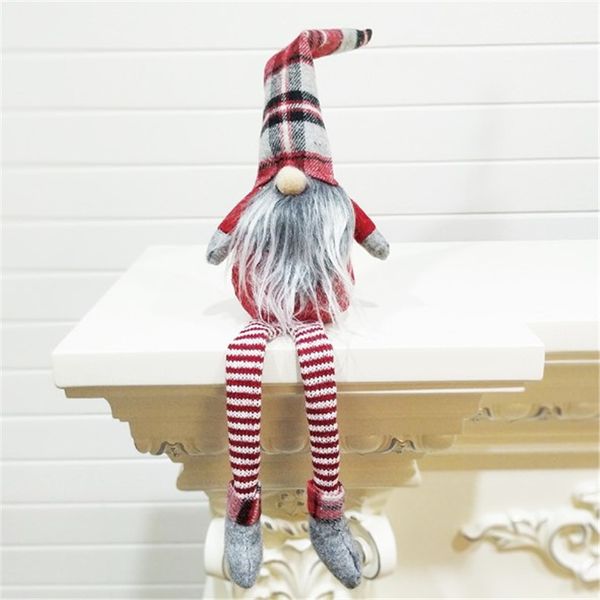 

christmas cute integrity decoration 1pcs sitting long leg no face elf doll decorations home 2019 new year gift for kids