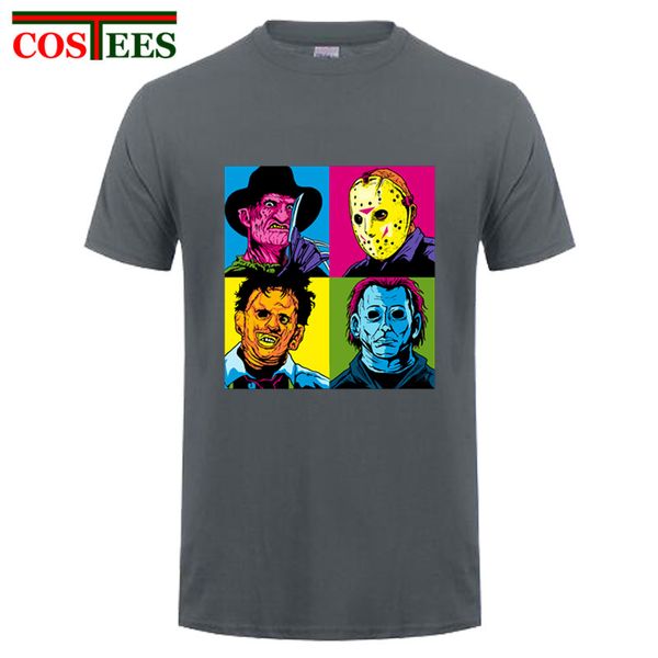 

спорт 2018 amazin art harajuku tee ужасов хэллоуин tshirt jason freddy mashup майка мужчин texas бензопила резня машина tshirt