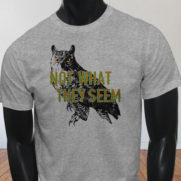 

new spring high elastic not what they seem owl trippy twin peaks lynch mens gray t shirt summer t shirt sport hooded sweatshirt hoodie