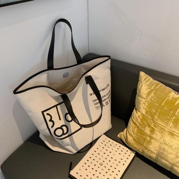 

new женщины пляж холст totes сумка моды сумки дамы большой емкости мешка плеча вскользь болса ins магазины продуктовые сумки
