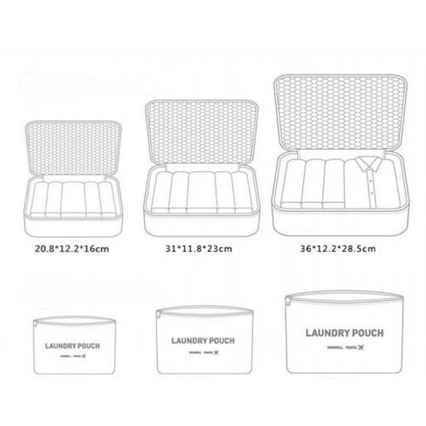 

storage bags 6 pcs travel storage bag set for clothes tidy organizer wardrobe pouch travel organizer bag case shoes jllvii insyard