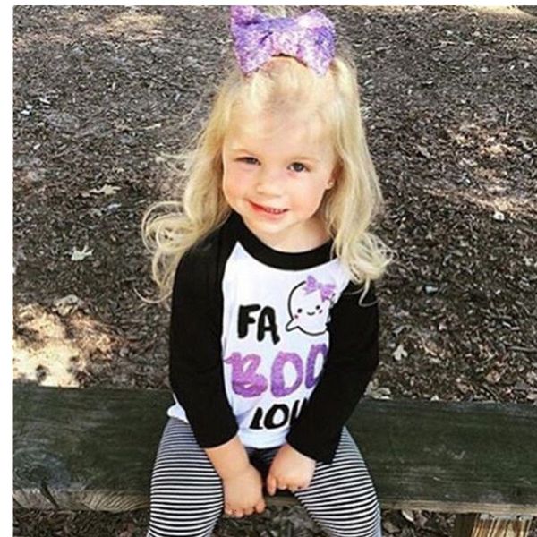 

long christmas t-shirts letter printed baby sleeve kids kids casual girls clothes girl winter plug-in sle, White;black