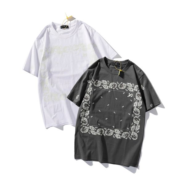 

men women we11 done t shirt streetwear loose cashew flower distress t-shirt tees, White;black