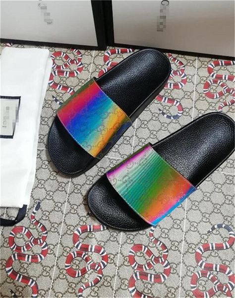 

2019 высококачественные роскоши дизайнерские мужчины летние резиновые сандалии beach слайд моды suffs тапочки в помещении размер обувь eur 3, Black