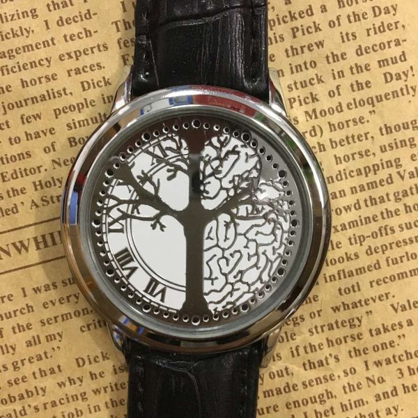 

screen ladi and men led touch korean men's watch luminous watch female student lovers watch yuansufeng, Slivery;brown
