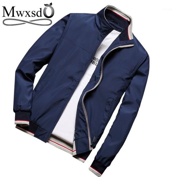 

mwxsd 6xl 7xl big spring mens slim fit stander collar jacket and coat casual loose jacket bomber1, Black;brown