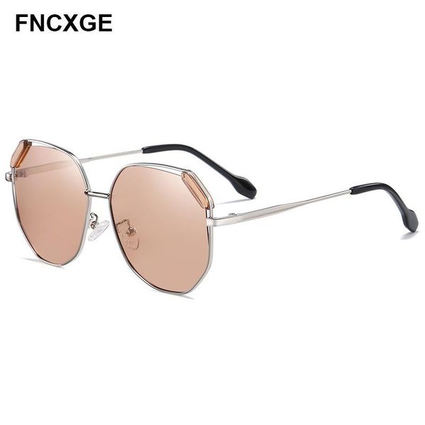 

2020 новых женщин солнцезащитные очки крупногабаритные поляризованные моды класса люкс женский дизайнерская зеркальные очки для дам goggle u, White;black