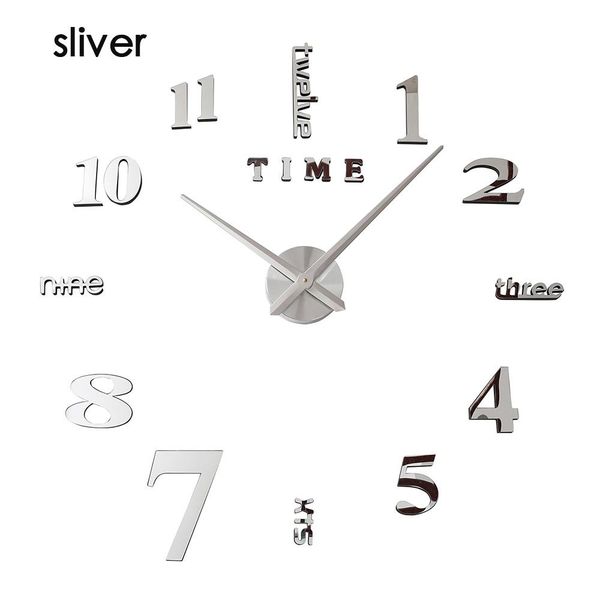 

часы настенные часы современный дизайн цифровой большой большой 3d diy home decor luminous luminova зеркало стикер способа новое прибытие jl