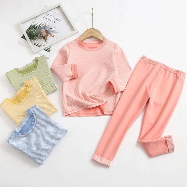 

winter 2020 autumn veet warm tracels korean pajamas two piece set small and medium children's underwear suit, Blue;red