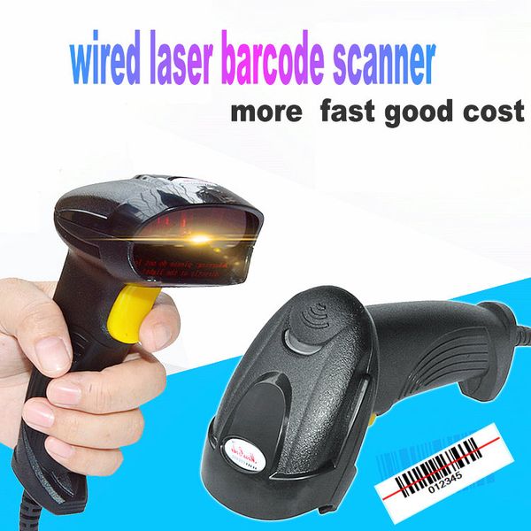 

wired laser barcode scanner ean upc support plug and play usb2.0 supermarket logiistic