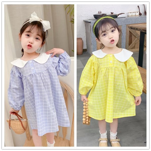 

детская одежда 2020 весной новый girlskorean версия рыхлого платья dressrabbit уха и прекрасного кроличьи уши ребенка воротника с длинным ру, Black;gray