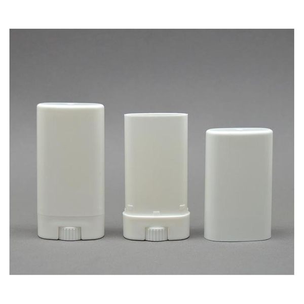 

1000pcs 15g plastic empty diy oval lip balm tubes portable deodorant containers clear white lipstick fashion cool l jllmsn home003