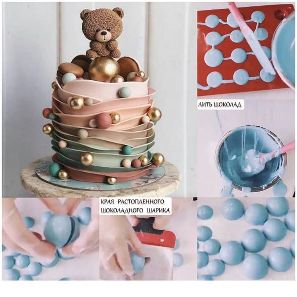 

chocolate sphere mold half ball mold hemisphere shape sile chocolate cake mousse dessert baking pastry qylmut